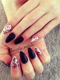 Acrylic Black And Gold Glitter Nails Black And Rose Gold Acrylics Rose Gold Nails Glitter Gold Acrylic Nails Rose Gold Nails