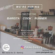 Part time mahasiswa di bandung cari di antara 18.600+ lowongan kerja terbaru pekerjaan penuh waktu, sementara dan paruh waktu langganan informasi lowongan kerja cepat & gratis pemberi kerja terbaik di bandung kerja: Lowongan Kerja Part Time Full Time Ruang Kopi Tiga Dua Bandung September 2019 Barista Kopi September