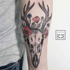 See more ideas about sleeve tattoos, tattoos, tattoo sleeve designs. 30 Deer Skull Tattoo Designs Ideas And Meanings Petpress