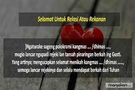 Ucapan selamat bertunangan dalam islam / 2 000 kata kata. 20 Ucapan Selamat Menikah Bahasa Jawa Yang Bagus Menyentuh Hati