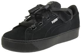 Puma platform (3) puma porsche design (5. Puma Vikky Platform Ribbon S Leather Sneaker Damen Schuhe 366418 01 Black Sneakerprofi De
