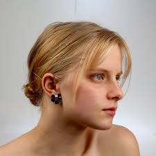 Asch Grossbardt Mosaic Multi-gemstone Inlaid 14 Karat Gold Clip Earrings