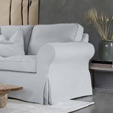 Ikea Ektorp 2 Seater Sofa With Chaise Longue Cover With Piping Bemz Bemz Ikea Ektorp 2 Seater Sofa Corner Sofa Covers