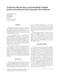 Production Results from Levee-Overbank Turbidite Sands at Ram/Powell Field,  Deepwater Gulf of Mexico