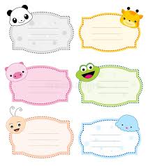 Animal Label Frame Stock Photo Image 21614900 Nametags For Kids Kids Labels Kids