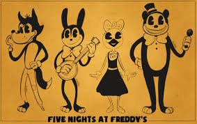 Fnaf X Batim The Animal Band By Atlas White Fnaf Art Fnaf Old Cartoons