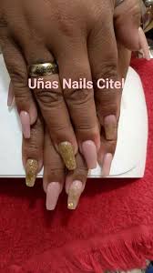 Guía real para la mujer actual. Unas Acrilicas En Tono Rosa Dorado Unas Nails Citel Facebook