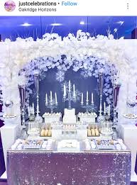 Winter Wonderland Dessert Table And Decor Wonderland Wedding Decorations Winter Wonderland Wedding Winter Wonderland Wedding Decorations