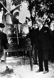 Mustafa Kemal Ataturk Introducing The New Turkish Alphabet To The People Of Kayseri 1928 Resim Devrim Fotograf