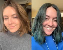 I actually had a mix of blue and green hair dye in my hair. Why I Dyed My Hair Blue During Quarantine At Length By Prose Hair