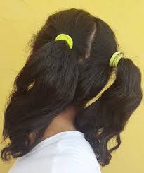 Two Ponytails Hairstyle Double Ponytail Pigtails Hair Hairstyle Style Ponytail Tie Tied Pigtails تسريحة شعر ذيل الحصان تسريح Hair Pigtails Hair Wrap