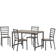 This set features a round dining table and four dining chairs. China 5 Piece Dining Table Set Industrial Style Wooden Dining Table And Chair Set On Global Sources Dining Table Set