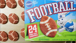 Mix in a few drops of food coloring if you're feeling super festive. Pillsbury Football Cut Out Sugar Cookies Ready To Bake Youtube