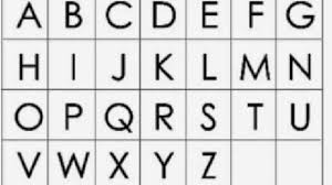 ترتيب الحروف الابجدية الانجليزية
