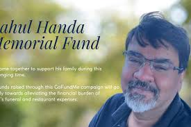 Fundraiser for Carol Handa by Charnjit Singh : Paying tribute to Rahul and  help his family cover expenses