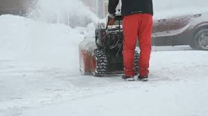 When our crews use snow blowers or small equipment to clear. Snow Removal With Snow Blower Stock Footage Video 100 Royalty Free 14968243 Shutterstock