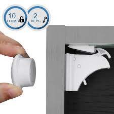 Linkax Bloque Porte Placard Bloque Tiroir Securite Enfant Verrouillage Bebe Serrures Verrous Magnetique Loquets De Securite Bloque Tiroir Porte Placard Placard