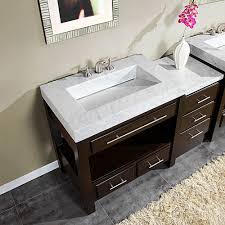 Check spelling or type a new query. Silkroad 56 Moduler Bathroom Vanity Espresso Finish With White Carrara Marble Top