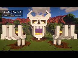 Minecraft Tutorial: How To Build A Skull Portal / Statue / Entrance For  Halloween - Youtube