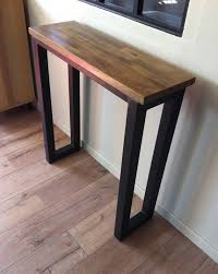 Console D Entree Bois Et Metal Etsy Wood And Metal Wood Entryway Tables