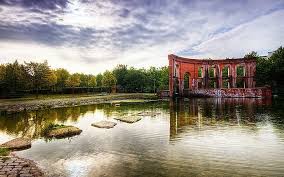 Hafeninsel City Park Saarbrucken Saarland Germany