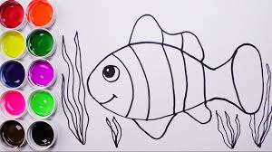 Como Dibujar Y Colorear Un Pez De Colores Dibujos Para Ninos Funkeep Youtube
