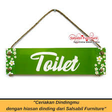 Baru rp 50.000 menjual aneka hiasan dinding cocok untuk cafe, kamar atau ruang keluarga berbahan plat besi. Jual Hiasan Dinding Cafe Penunjuk Pintu Toilet Warna Hijau Bunga Lucu Unik Salsabil Furniture