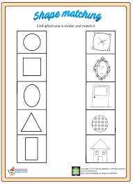 Shape Matching Worksheet Shapes Worksheet Kindergarten Kindergarten Worksheets Printable Kindergarten Worksheets