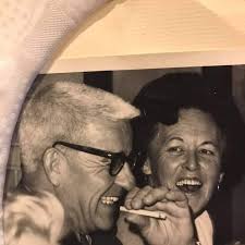 Old photo of people outside Marine Grocery Store