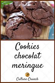 Cookies au chocolat, cookies bien fondant au chocolat, une recette de cookies à préparer absolument, des cookies au chocolat, une préparation facile et rapide. Cookies Chocolat Meringue Meteorites La Recette Facile Recette Cookies Facile Cookies Recette Recette Cookies Moelleux