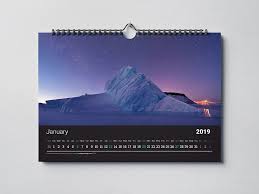 Free Horizontal Wall Calendar Mockup Mockups Design Free Premium Mockups Wall Calendar Design Wall Calendar Calendar Design