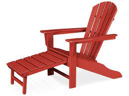 Our classic adirondack and muskoka chairs are a must have for your outdoor patio or for lakefront or poolside lounging shop canadian tire online or in store. Polywood South Beach Recycled Plastic Adirondack Arm Chair With Hideaway Ottoman Pwhna15