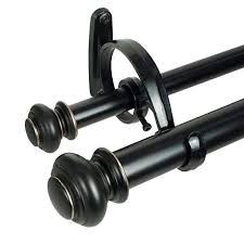 Free store pickup in stock $11.99. 50 To 98 In Black Mode Farmhouse Collection Double Curtain Rod Set With Treasure Finials Double Rods Home Decor