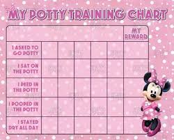 Digital Pink Minnie Mouse Potty Training Chart Free Punch