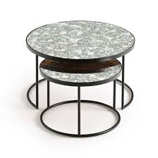 Lipstick Set Of 2 Semi Nesting Coffee Tables Table Steel Coffee Table Table Settings