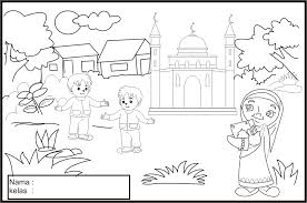 Kegiatan ulangan harian dilaksanakan setelah materi pada tema sudah selesai. Mewarnai Gambar Anak Mengaji Di Masjid Nusagates