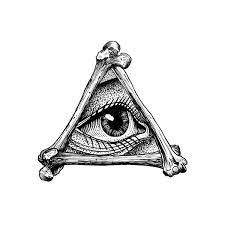 Illuminati eye pyramid with banner tattoo design. All Seeing Illuminati Eye Tattoo Third Eye Tattoos Eye Tattoo