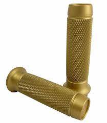 Harley Chopper Motorcycle Grips Knurled Moto Grips Gold Satin Custom Harleys Chopper Motorcycle Motorcycle Harley