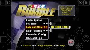 From the main menu go to game options, then go to load and save and scroll across to change it from memory card to password, then press x. Cheat Nascar Rumble Ps1 Membuka Semua Mobil Dan Cara Pakai Namatin