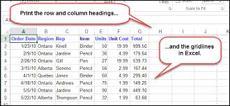 How To Print The Gridlines And Row And Column Headings In Excel