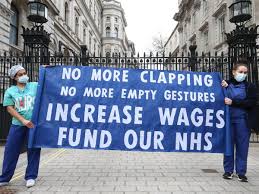 An nhs nurse is facing a £10,000 fine after organising a protest of the government's 1% pay rise for nhs staff in manchester last weekend. Most People Continue To Back Decent Pay Rise For Nhs Staff Survey Suggests Express Star