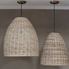 Designer ilse crawford created this lamp shade made of bamboo lattice. Woven Pendant Light Large Tinsmiths