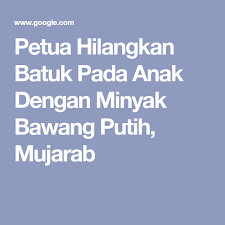 Gabungan bawang putih dan minyak zaitun juga merupakan salah satu petua tradisional untuk batuk, asthma dan masalah berkaitan pernafasan. Cara Hilangkan Batuk Bayi Dengan Cepat Berkesan Hanya Guna Bahan Dari Dapur
