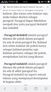 Contoh kalimat deduktif dan induktif1. Apa Yang Membedakan Kalimat Induktif Dengan Deduktif Brainly Co Id