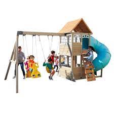 Kidkraft Montauk Wooden Swing Set Playset Wooden Swing Set Swing Set Wooden Swings