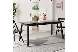 Gridiron silver steel/glass rectangular dining table by modway. Safavieh Carrie Black Rectangular Dining Table Ashley Furniture Homestore