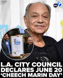 June 20 is now "Cheech Marin Day'' in Los Angeles! The L.A. City Council  honored the Chicano comedian, actor and art collector