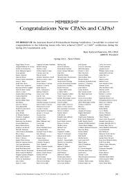 Congratulations New CPANs and CAPAs!
