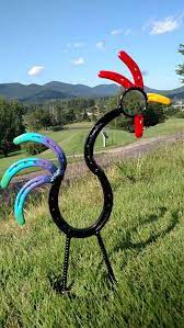 Horseshoe Rooster Horseshoe Yard Art Metal Horseshoe Rooster Rooster Yard Art Repurposed Yard Art Metal Art Welded Metal Art Diy Metal Art Projects