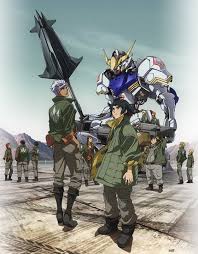 Mobile Suit Gundam Iron Blooded Orphans Tv Anime News Network Now earth is ruled over by four economic blocs, and the military organization gjallarhorn is responsible for keeping the peace.
